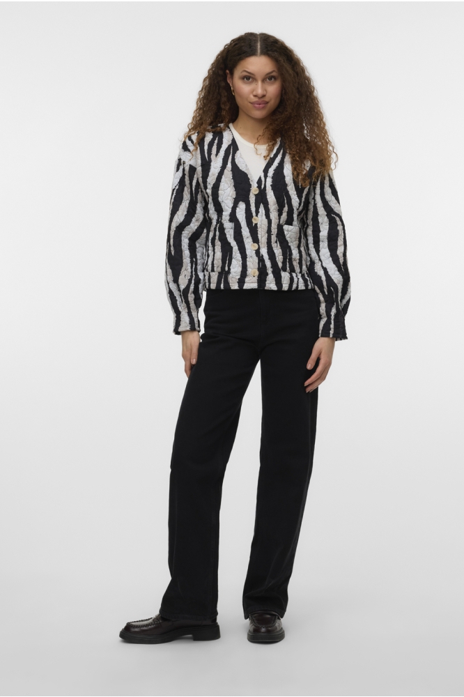 VMJANE LULU LS QUILTED JACKET WVN G 10321818 BLACK/LEA